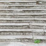 Ancient staircase horizontal lines