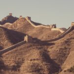 Chinese wall mountain towers