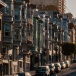 Typical San Francisco street and architecture, California, USA