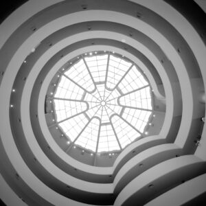View of the Guggenheim Museum interior dome