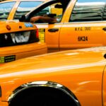 Yellow Cabs Pattern Close-Up