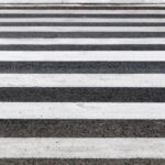 Full frame zebra pedestrian road crossing area