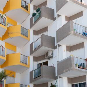 Apartment Building with Small Balconies Pattern