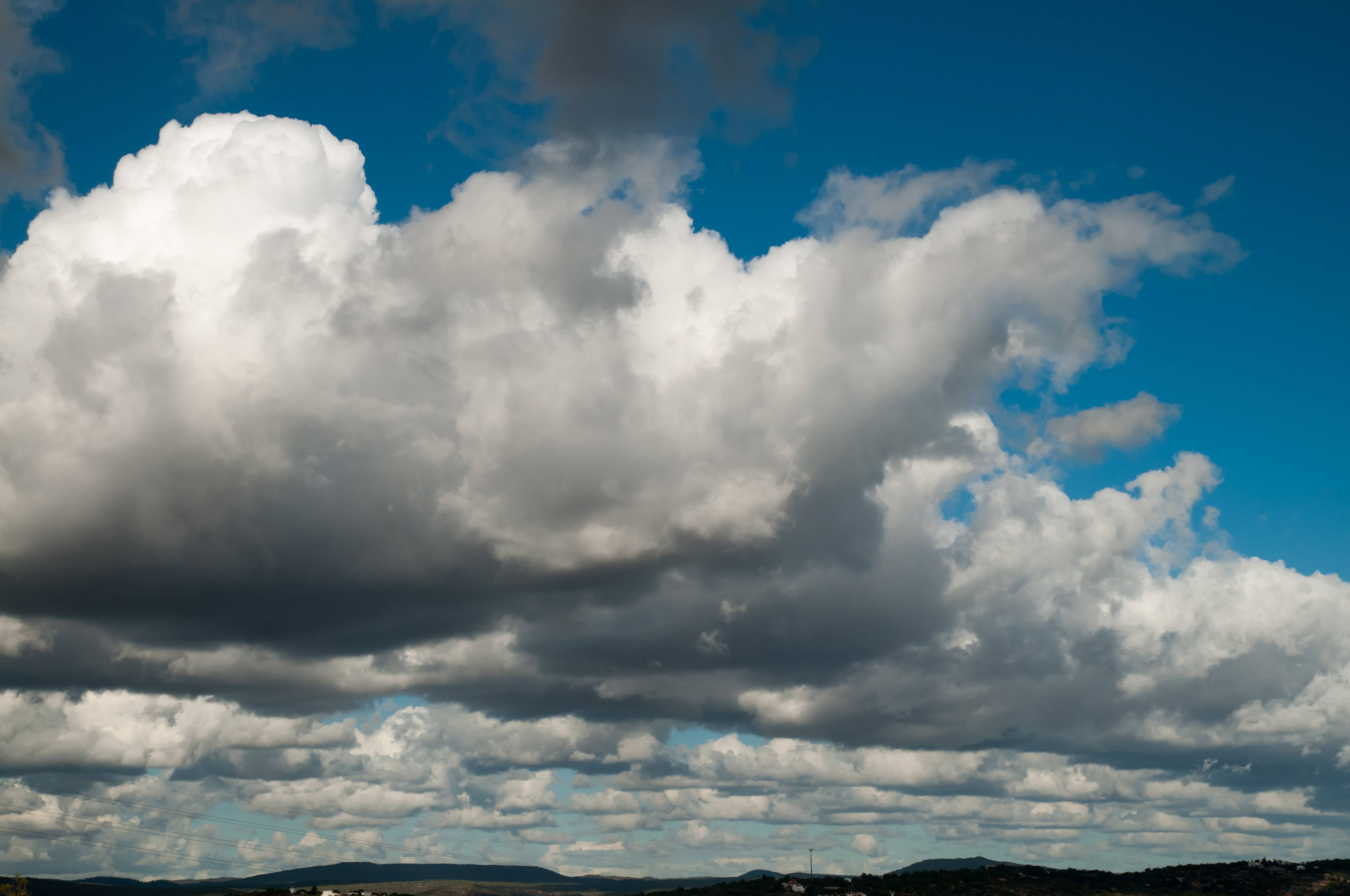 Big clouds on a blue sky