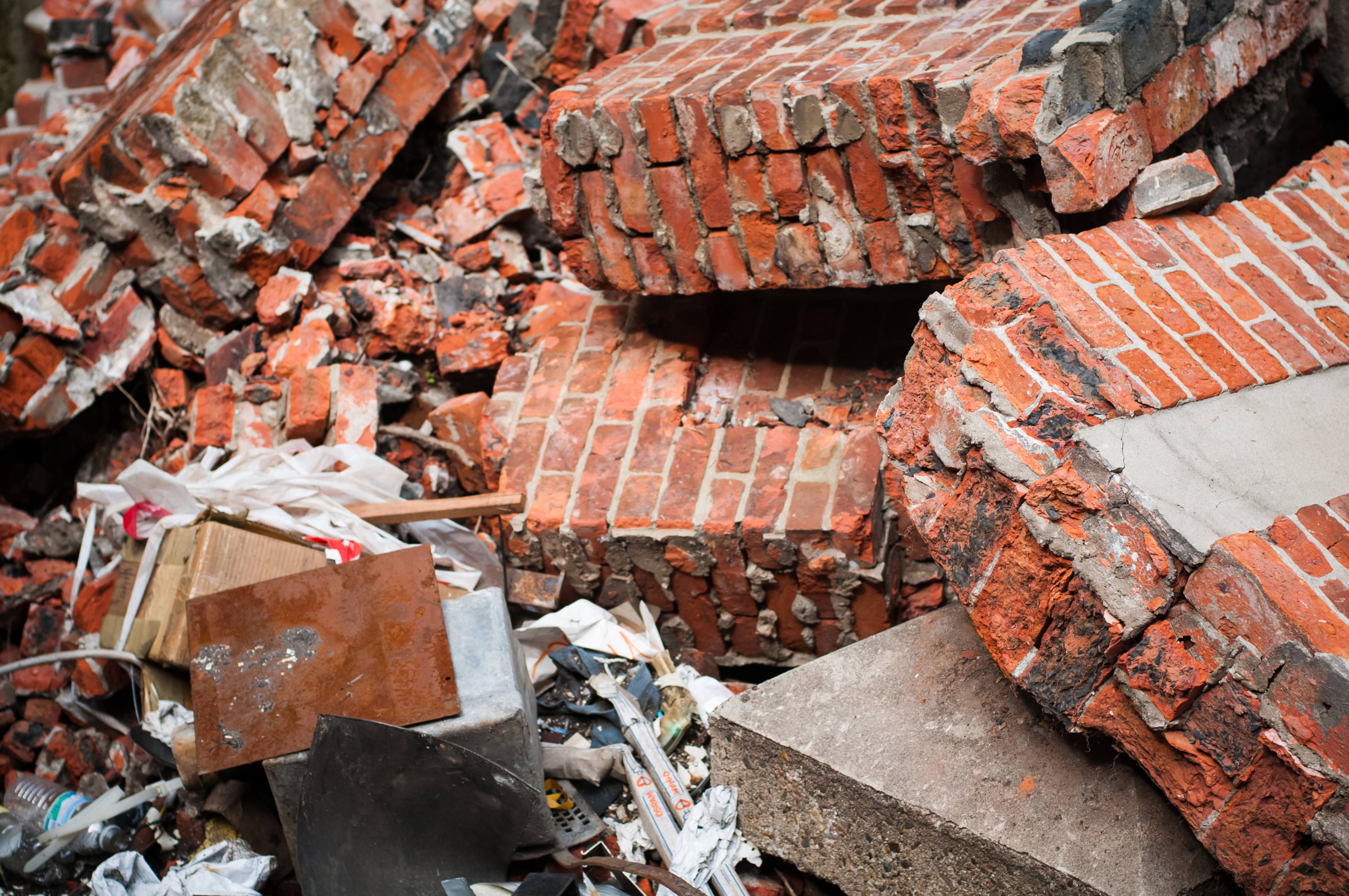 Bricks and debris
