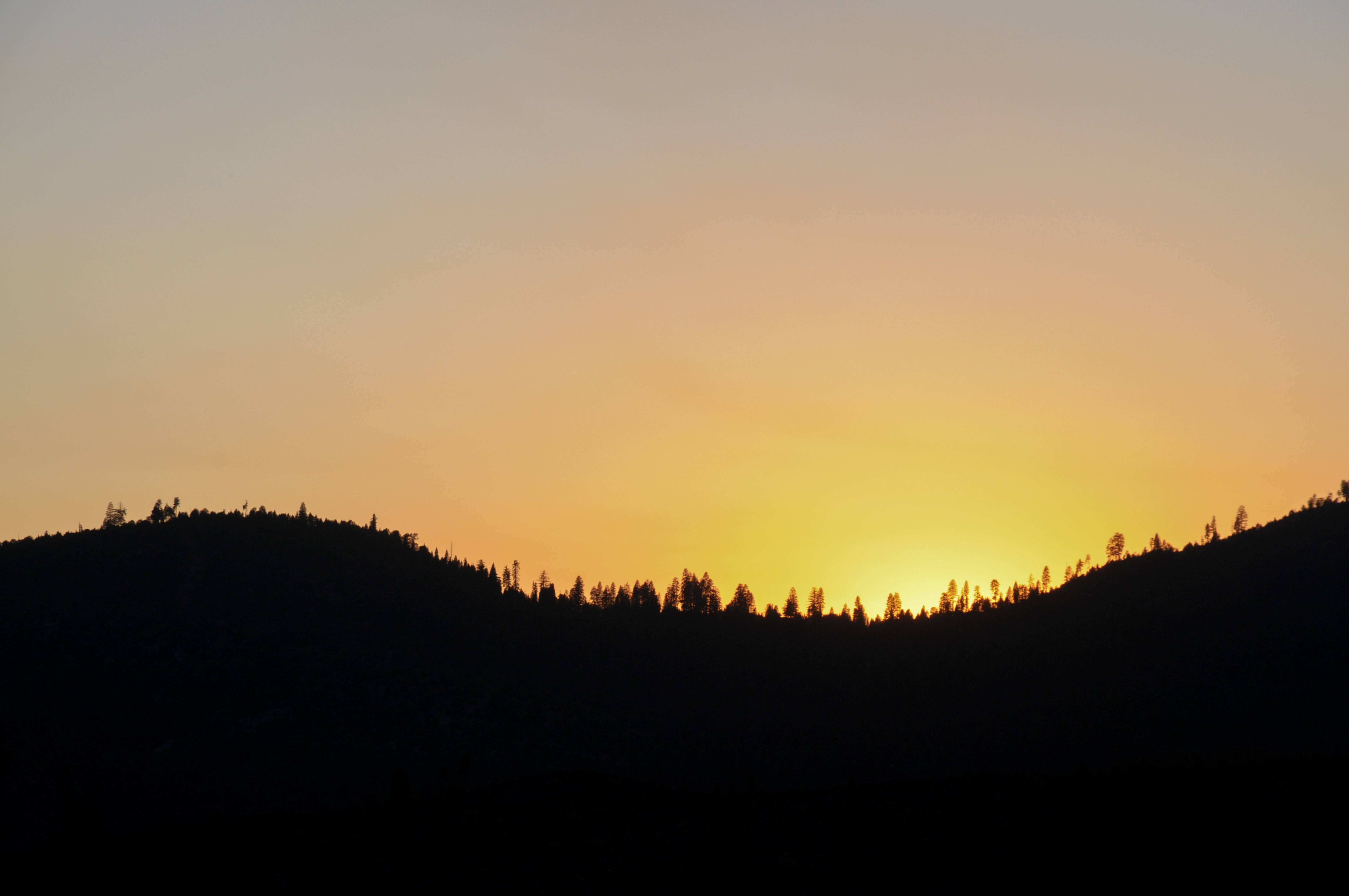 Bright Yellow Yosemite Sunset