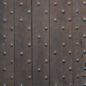 Castle wood door iron nails