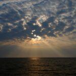 Cloudy Sunset and Sunbeams over Lake Victoria