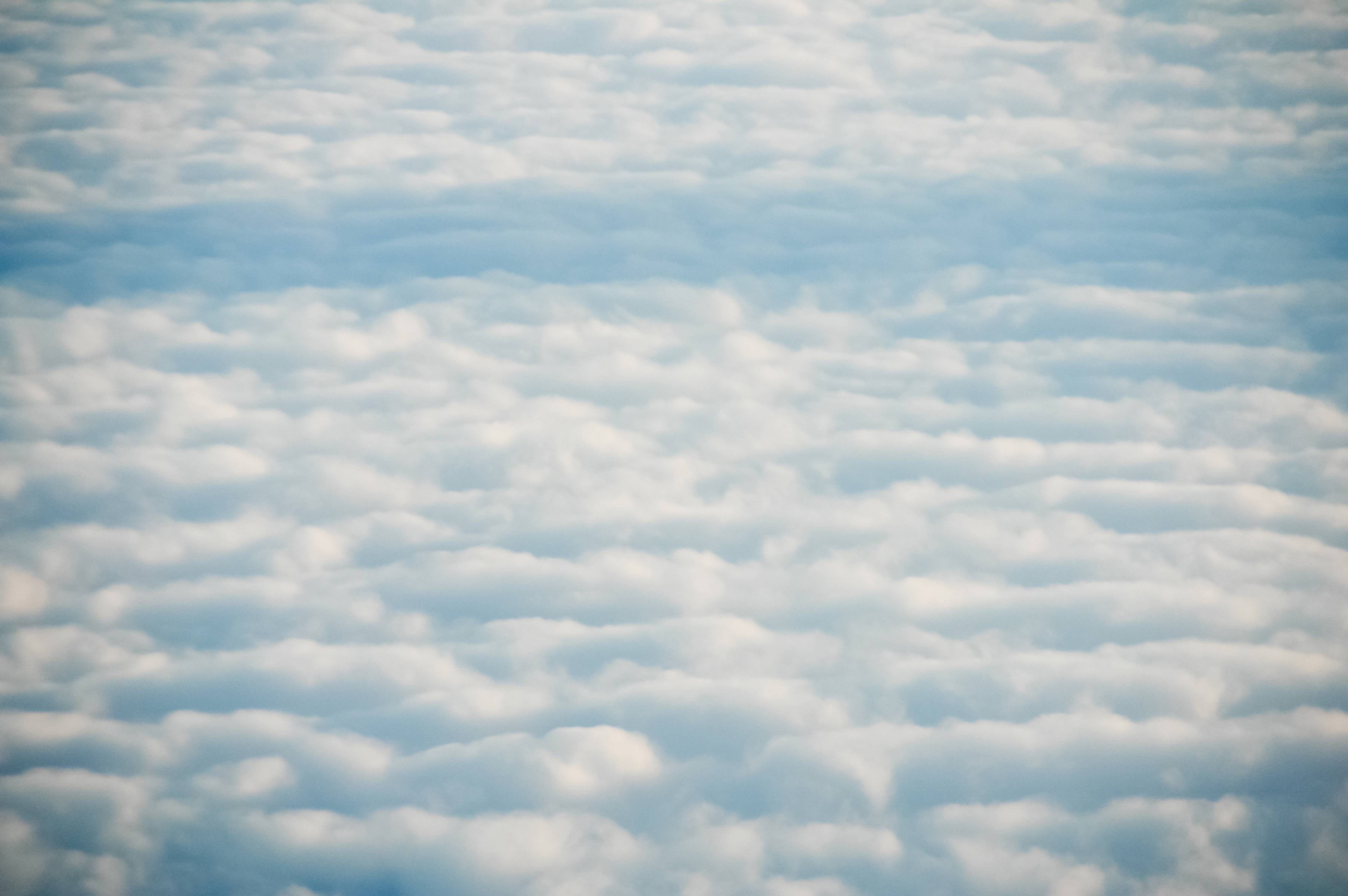 Cloudy sky seen from above