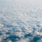 Cloudy sky viewed from above