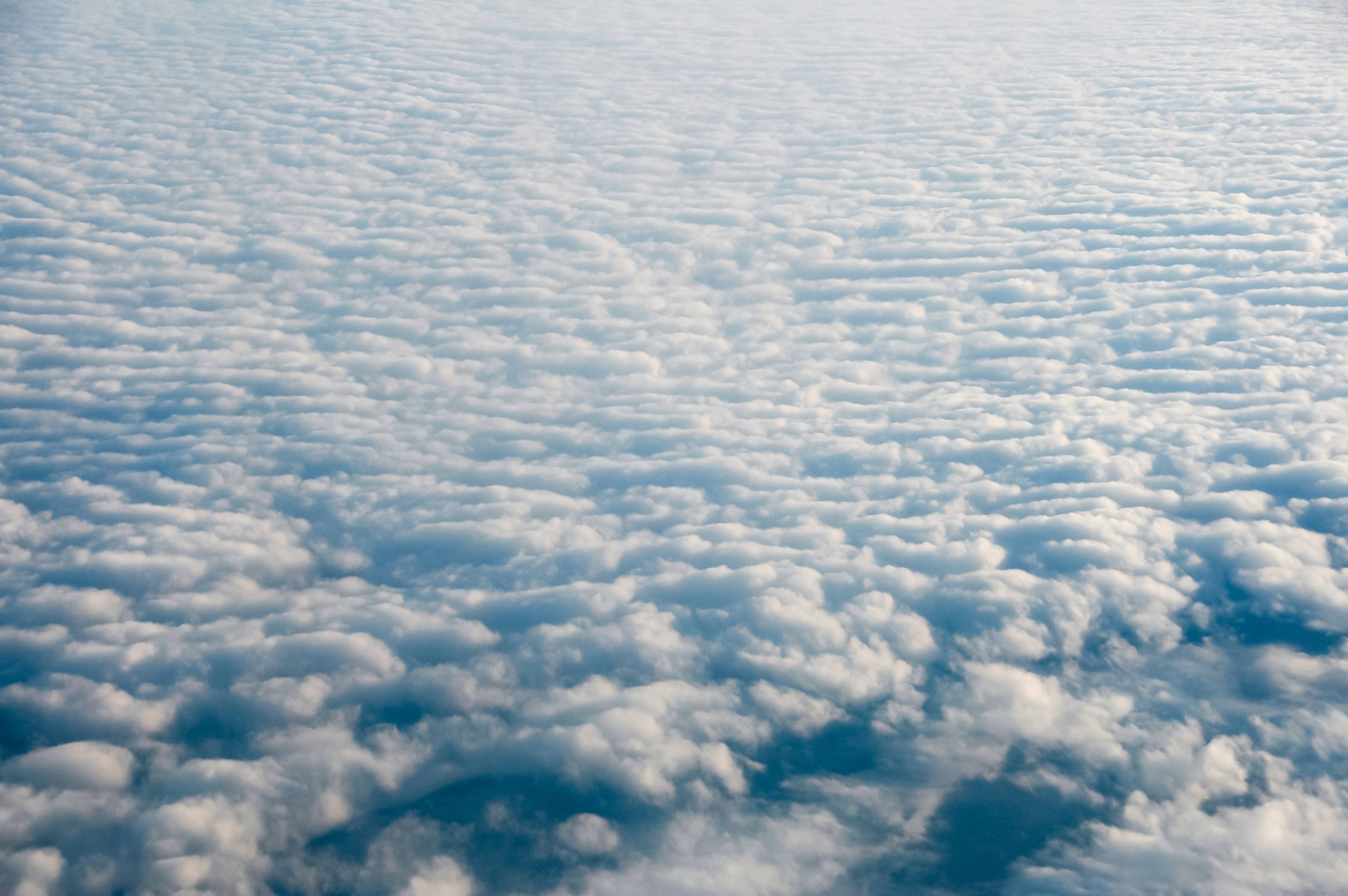 Cloudy sky viewed from above