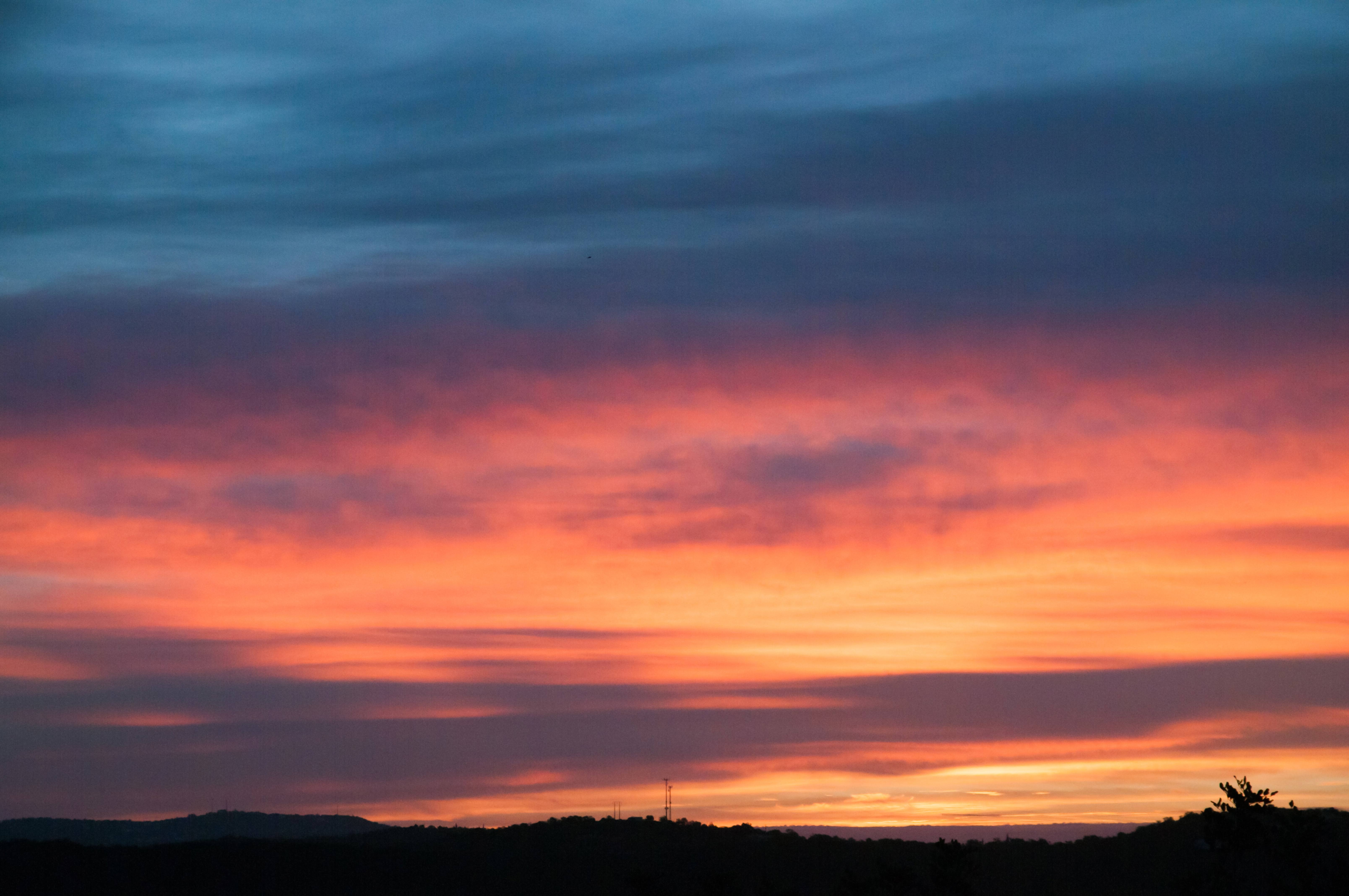 Dark sunset clouds