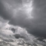 Dramatic cloudy sky free background photo