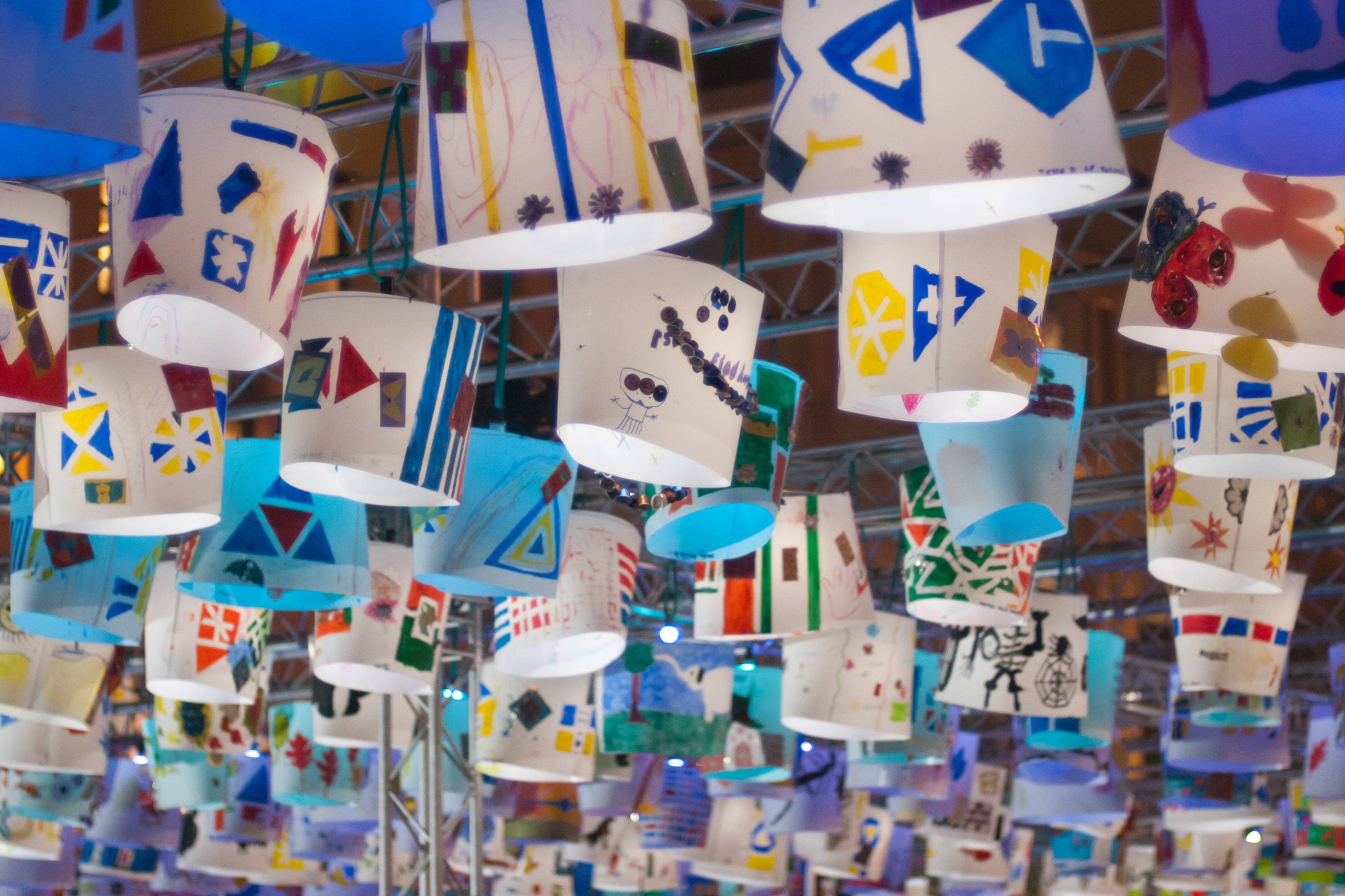 Glow Hanging Light Buckets