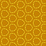 Golden Circular Sunflower Pattern