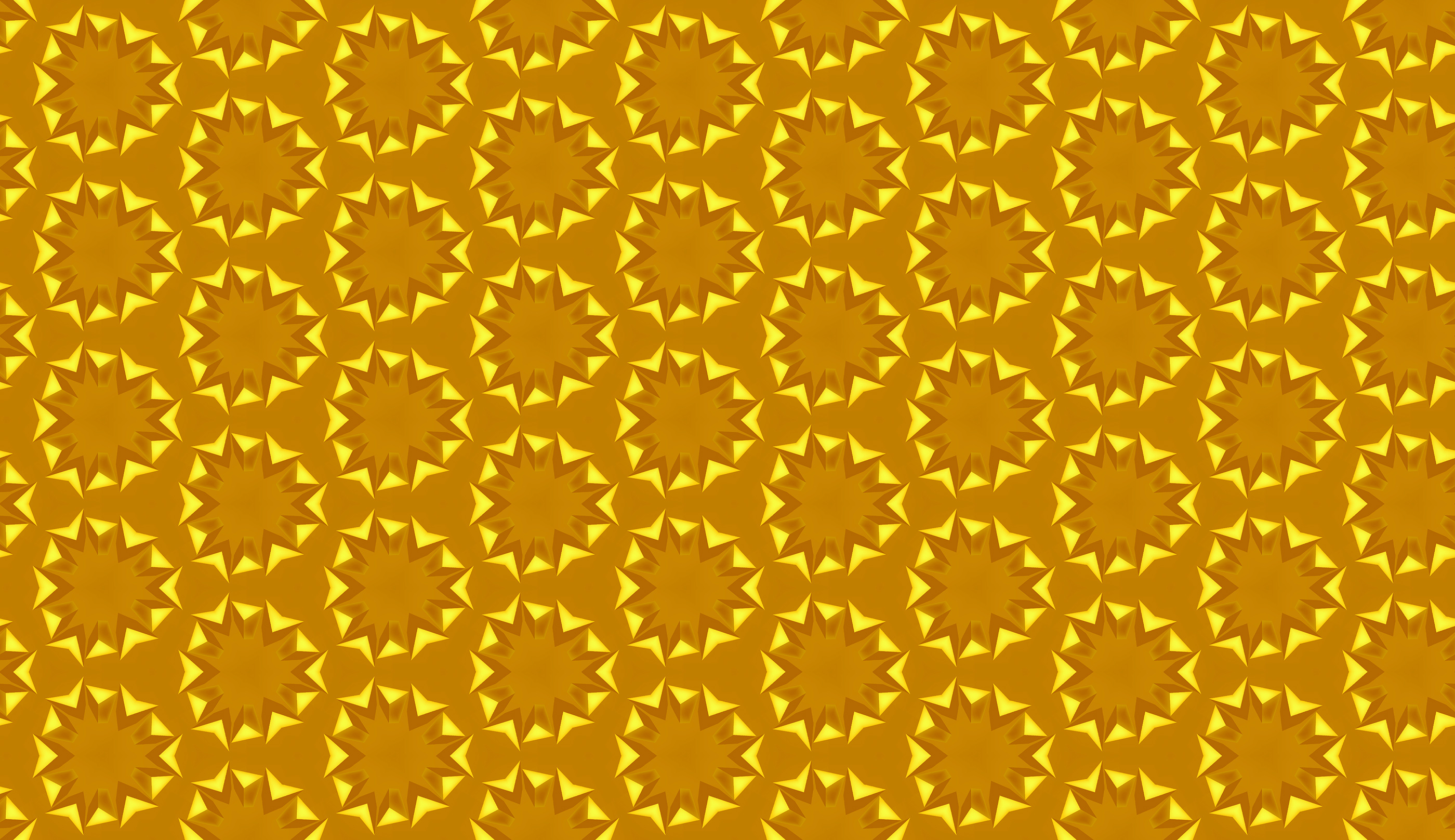 Golden Circular Sunflower Pattern