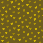 Golden hearts background seamless pattern