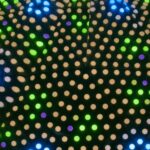 Light bulbs disco background