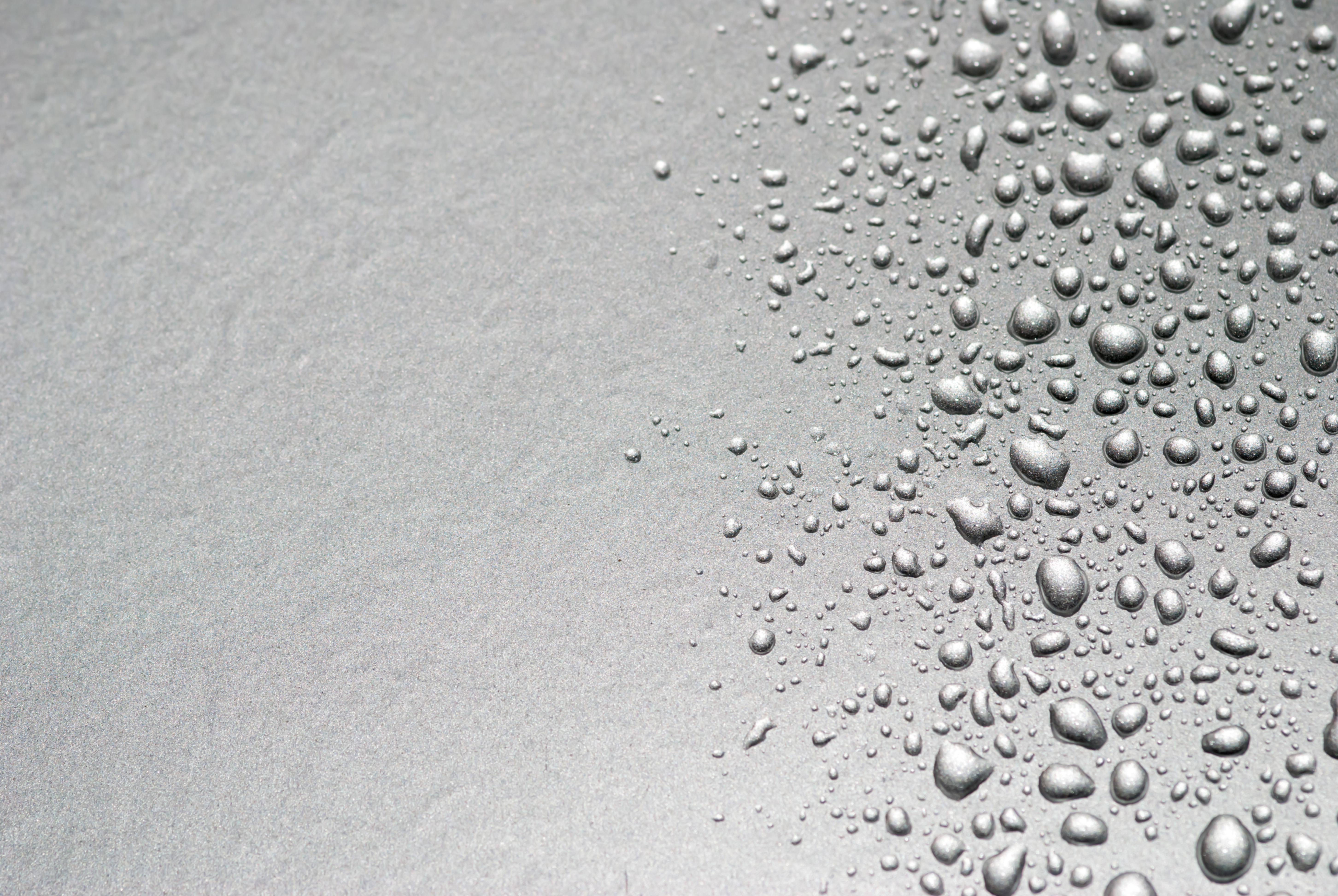 Liquid Drops Grey Background Gradient