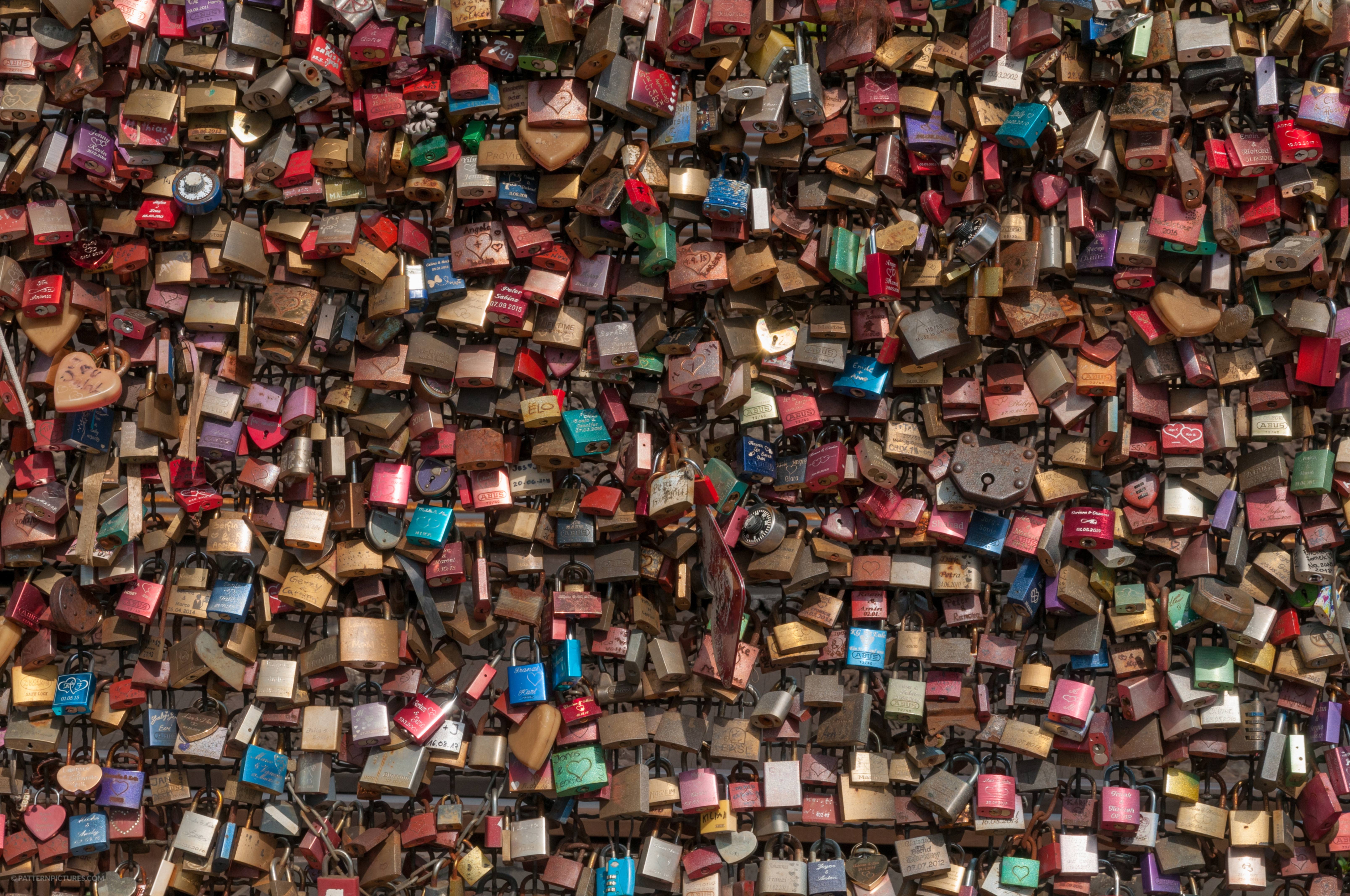 Love locks background texture