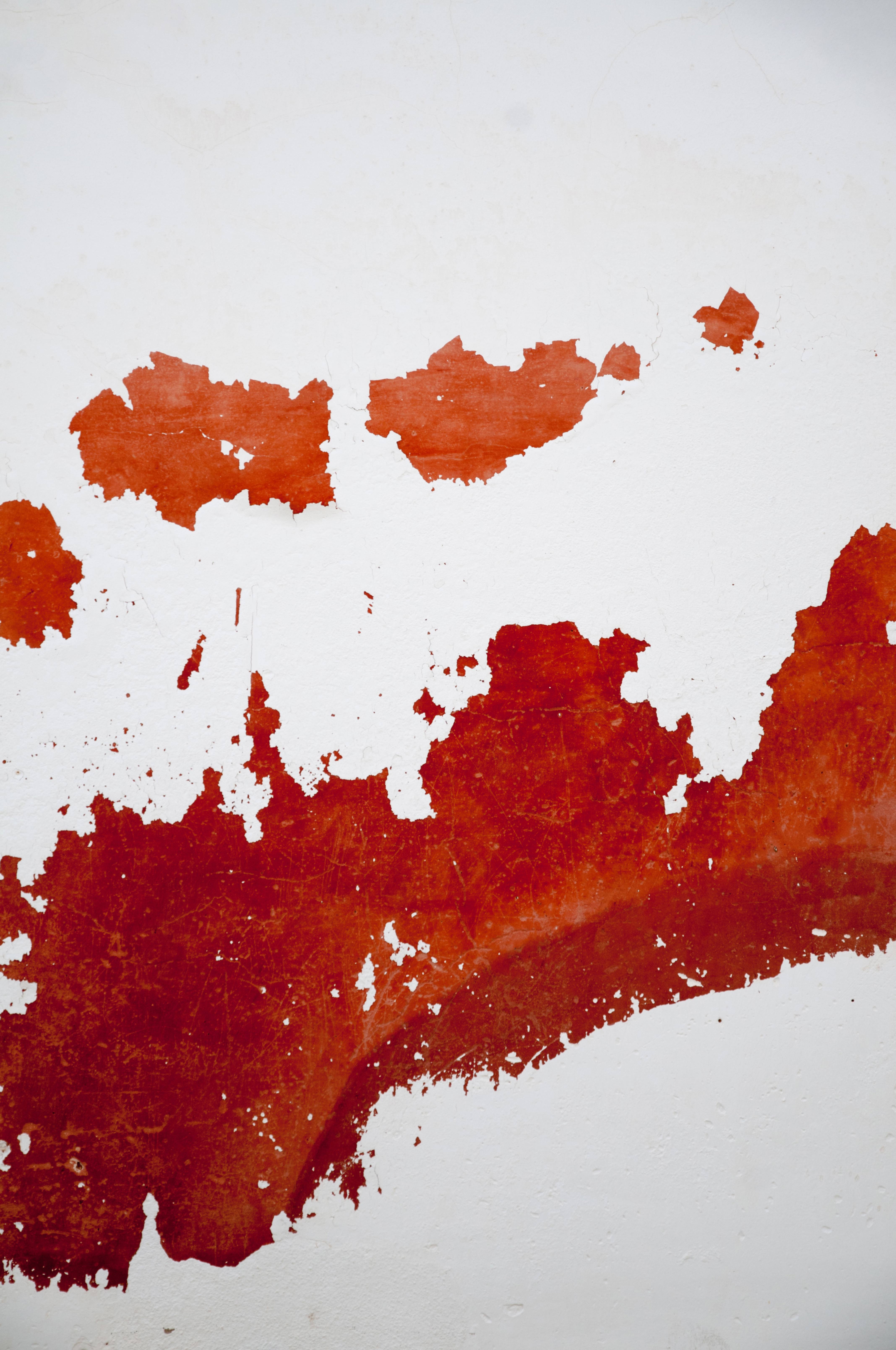 Metal Red White Erosion Art