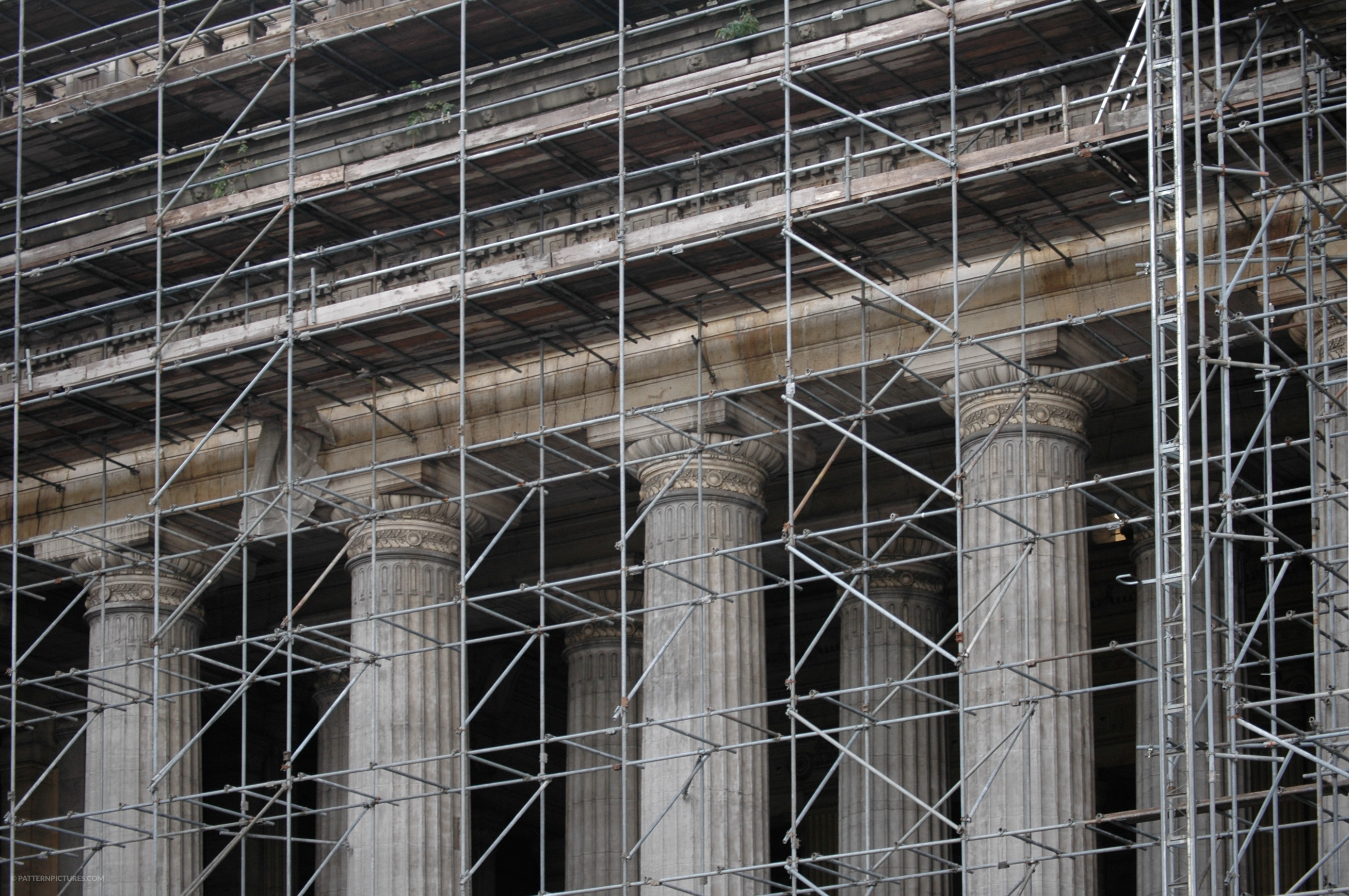 Monumental law courts of brussels under renovation