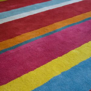 Multicolored Striped Carpet