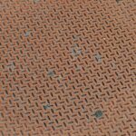 Old Metal diamond plate and rusty metal