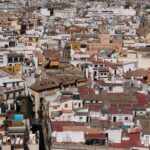 Panoramic view from the top of the Giralda Tower. Seville Spain