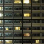 Pattern of Hotel Window Lights