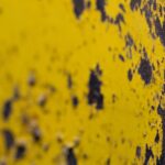 Yellow rusty metal texture photo