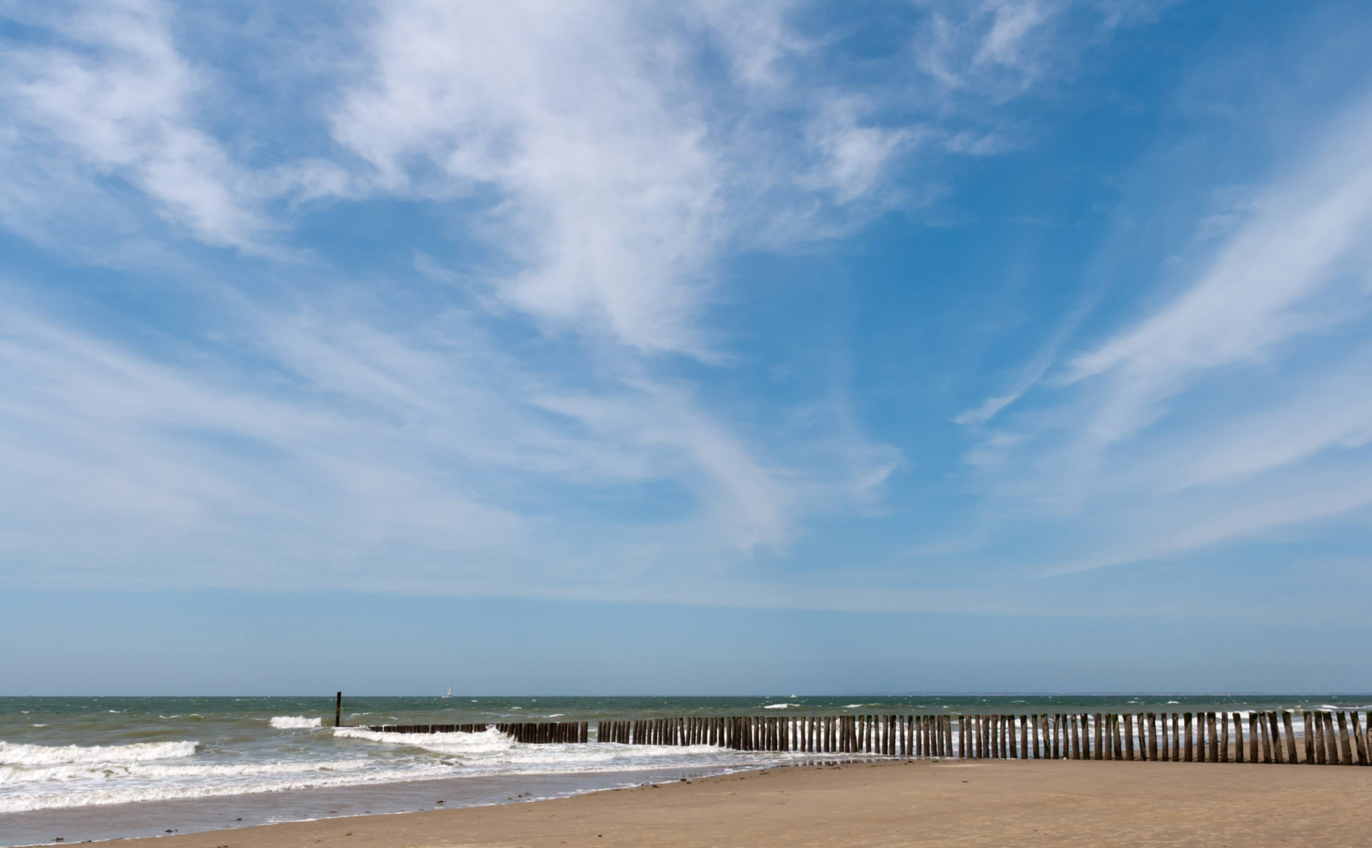 Sea Sky High Thin Clouds