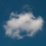 Single White Cloud on Blue Sky
