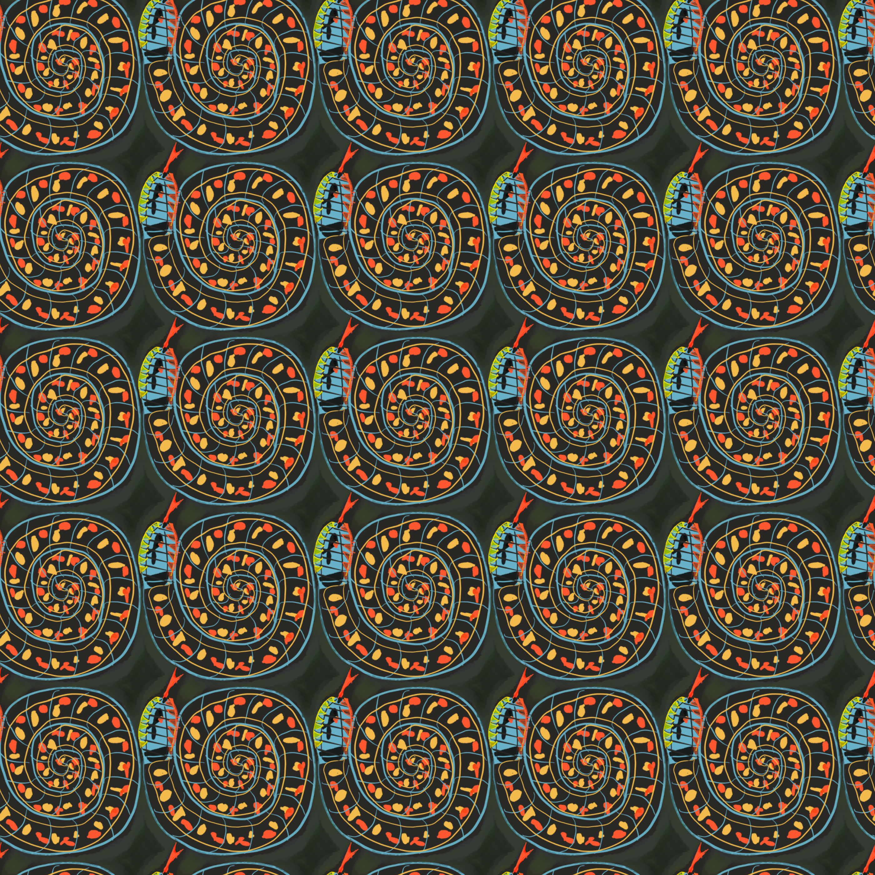 Snake Drawing Pattern