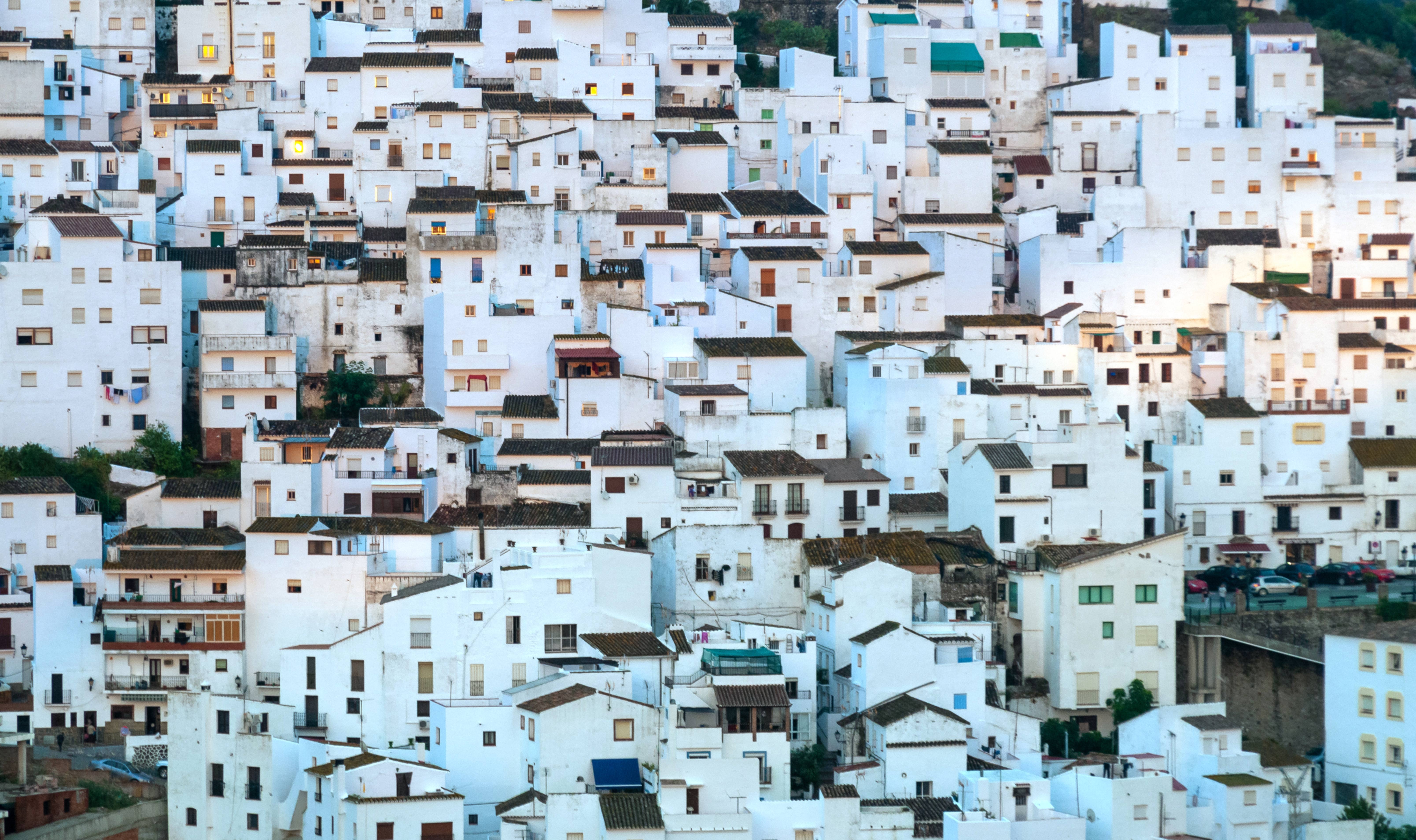 White village Casares Andalusia Spain background pattern