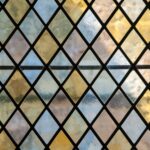 Stained glass window pastel colors