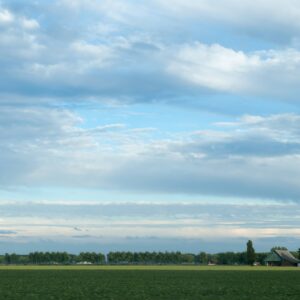 Stretched clouds landscape
