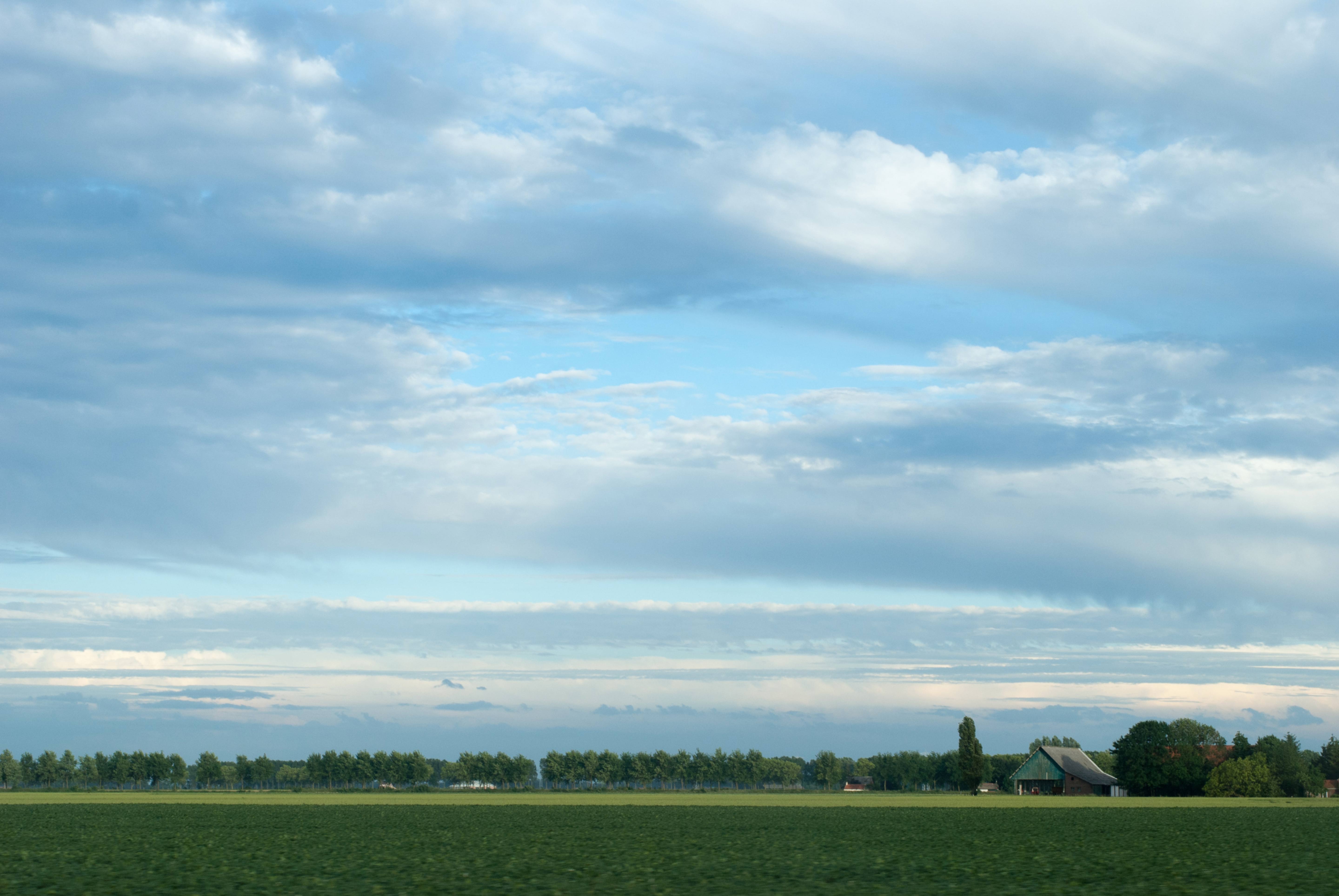 Stretched clouds landscape