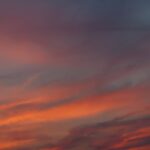 Striped Orange Glowing Cloudy Sunset