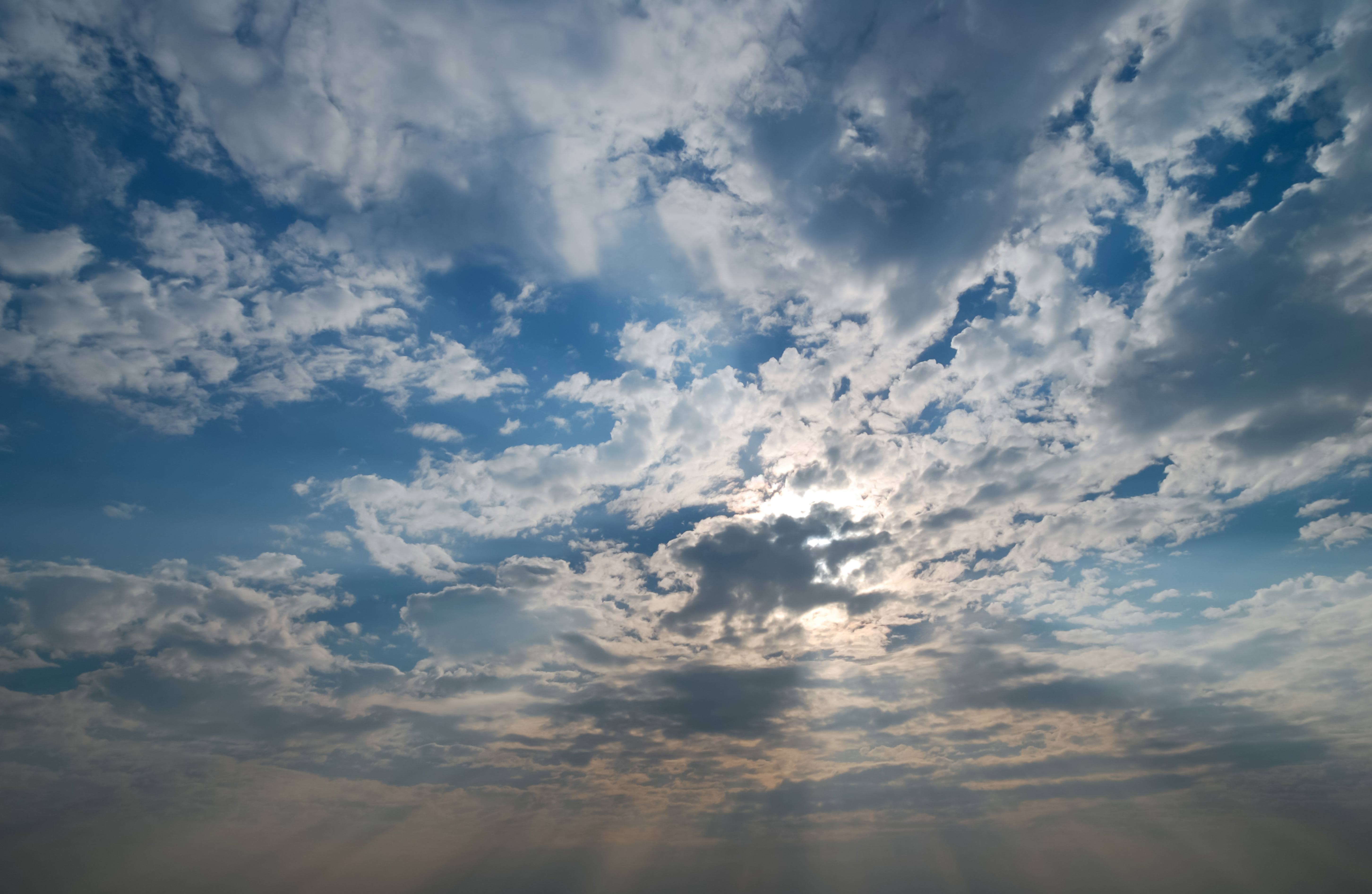 Sunshine on a Blue and Cloudy Sky