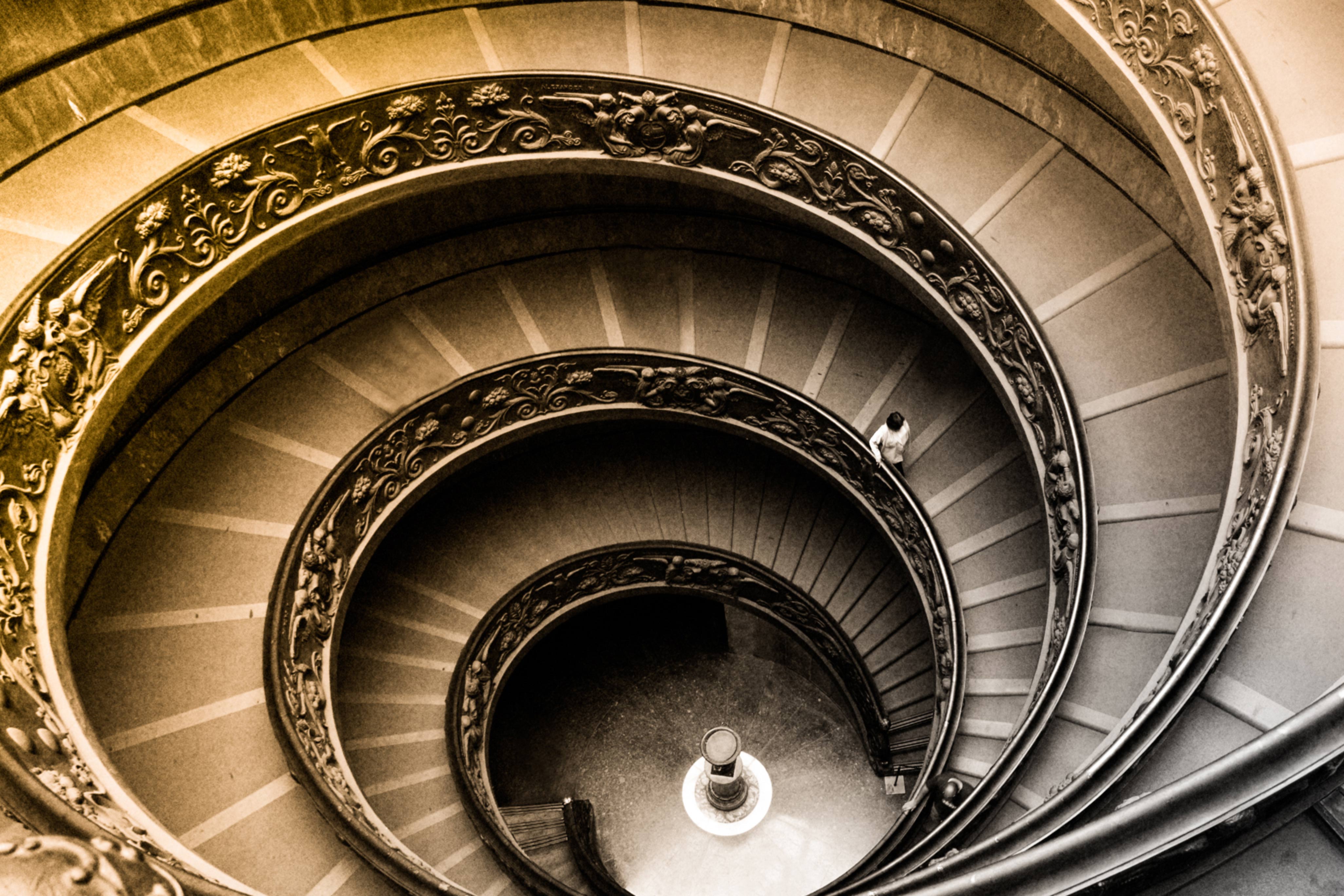 The Vatican Museums spiral staircase