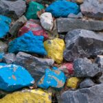 Tibetan colored stones texture