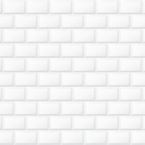 White Glossy finish beveled ceramic subway tile pattern