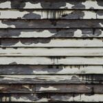 Wooden Panels with White Peeling Paint