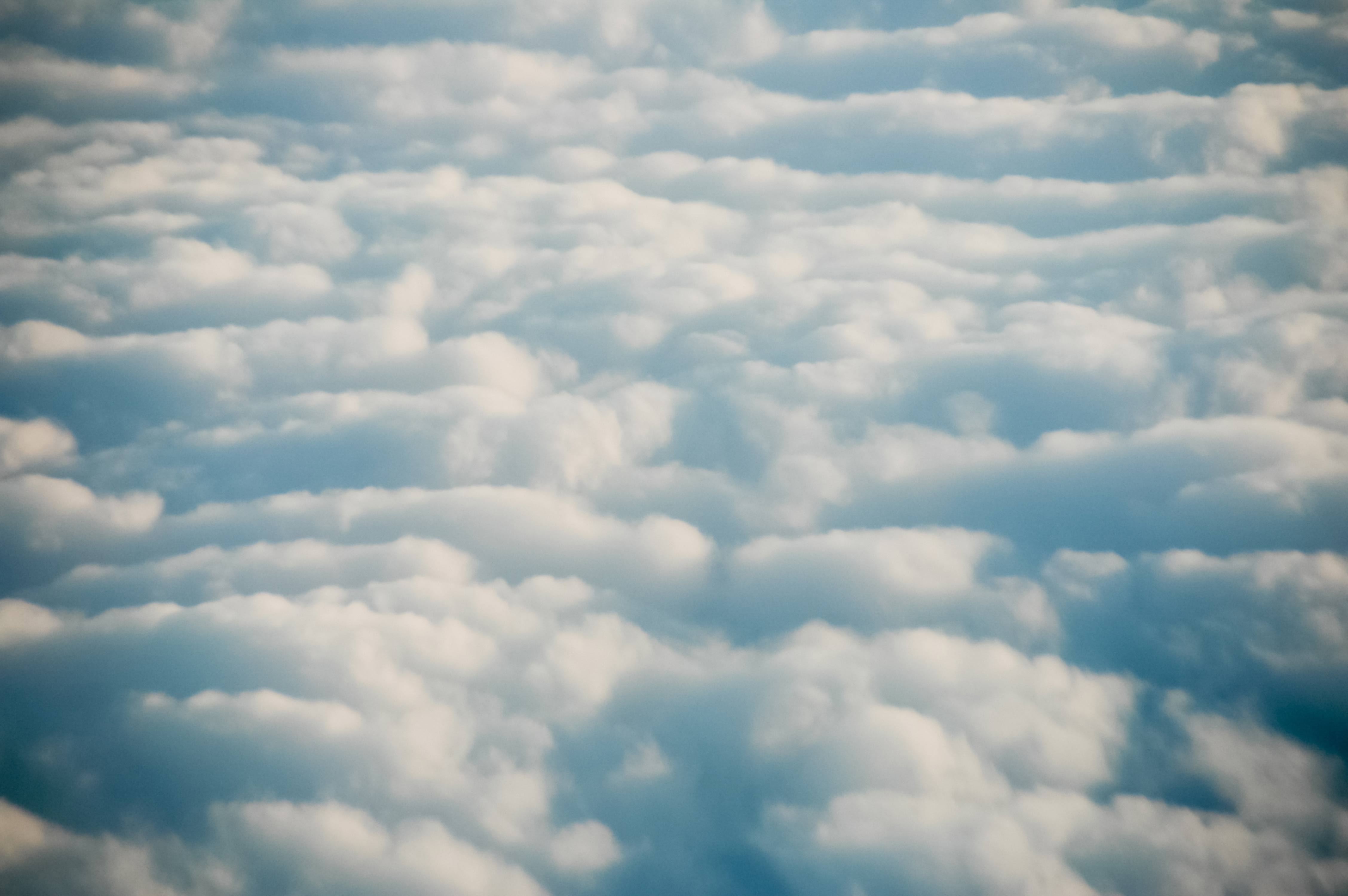 Clouds covered aerial sky