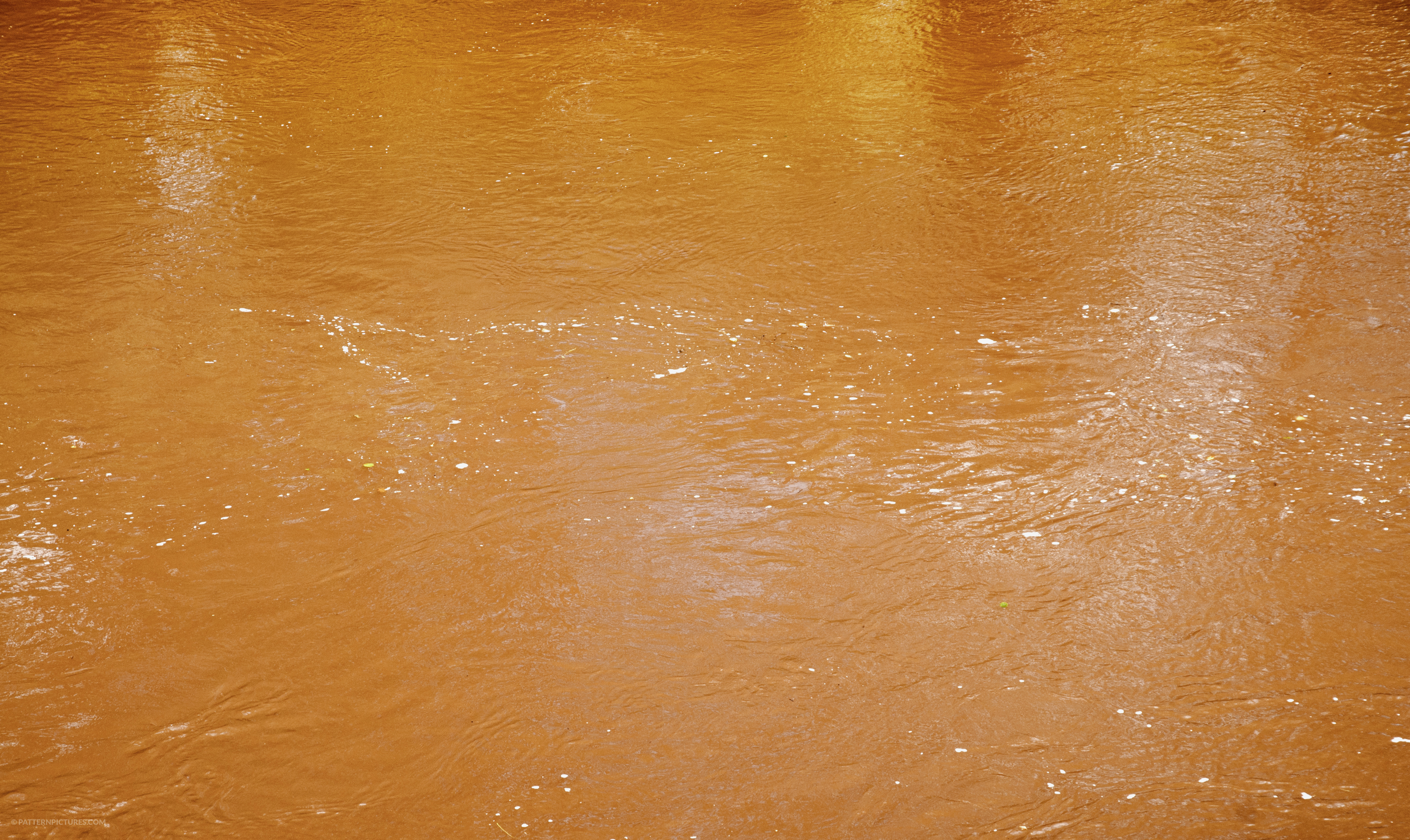 Filthy muddy river water