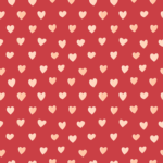 Pastel hearts red background seamless pattern
