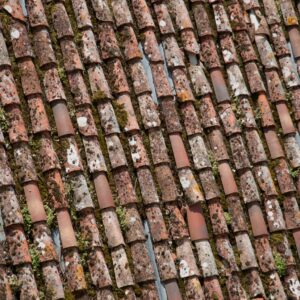 Old roof with moss