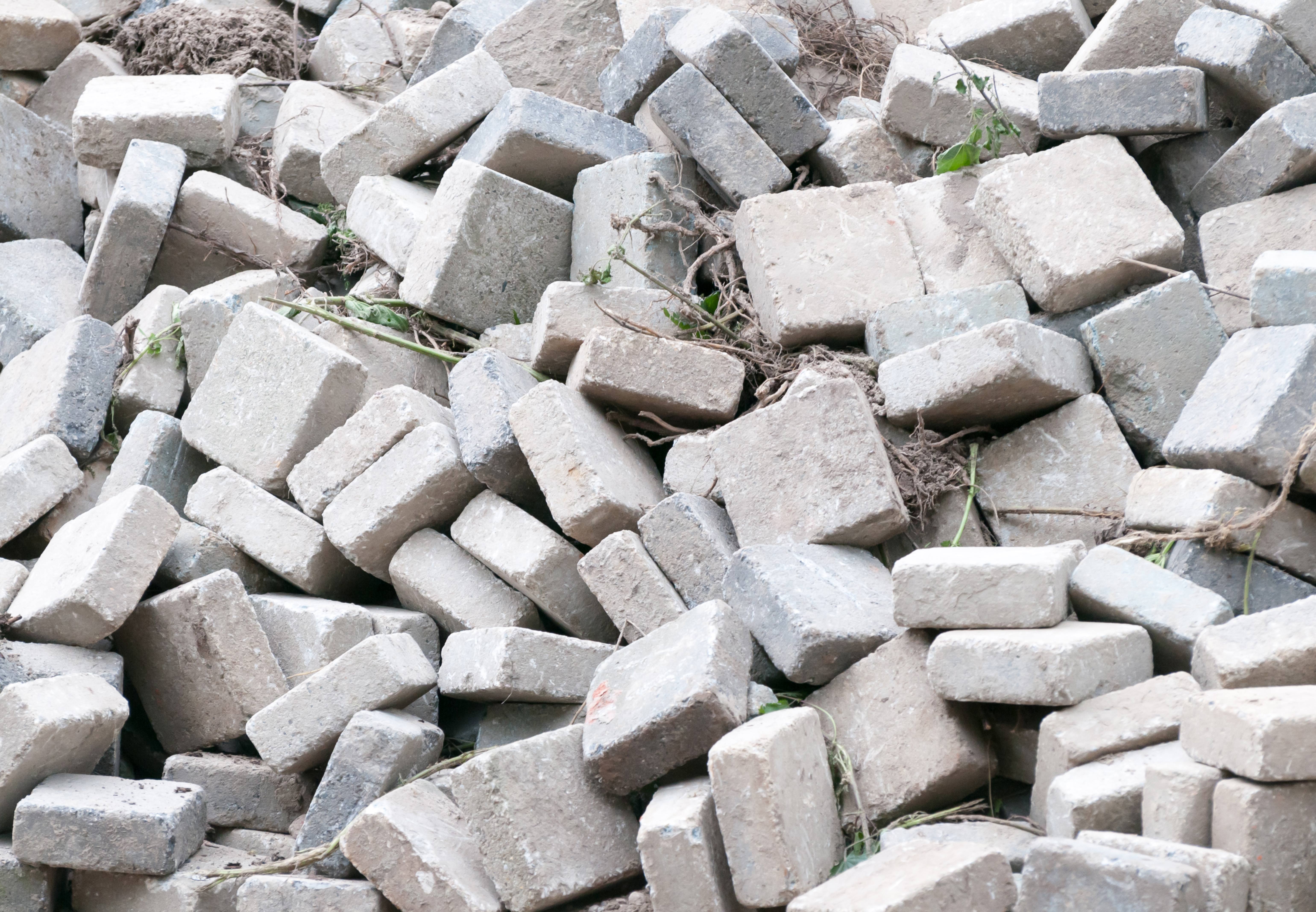 Pile of bricks backdrop