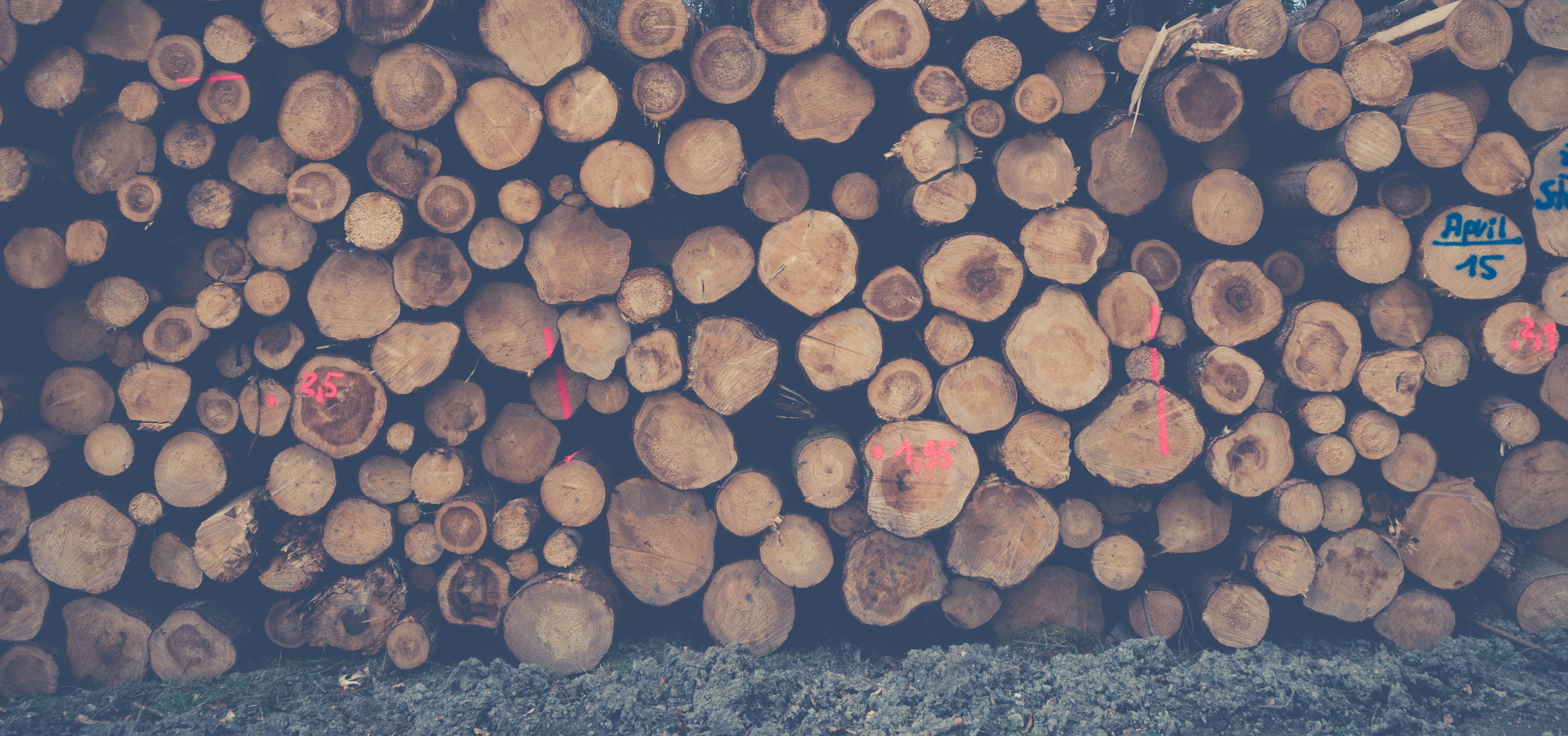 Pile of stacked wood pattern